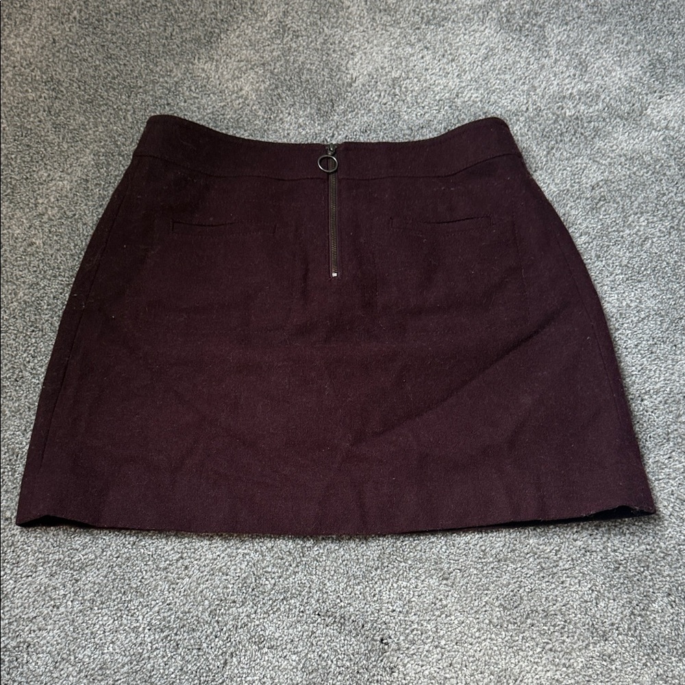 Madewell Dark Burgundy Mini Skirt